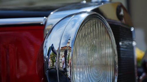 Close-up of vintage car