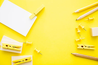 Close-up of yellow paper