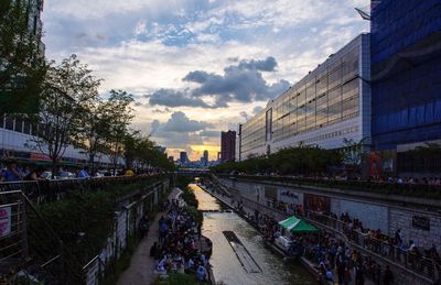 Reflection of buildings in canal