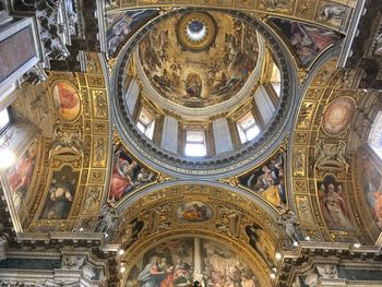 Low angle view of ceiling of cathedral