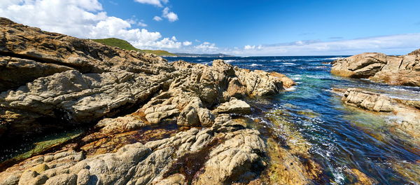 Panoramic view of sea against sky