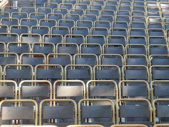Full frame shot of empty chairs