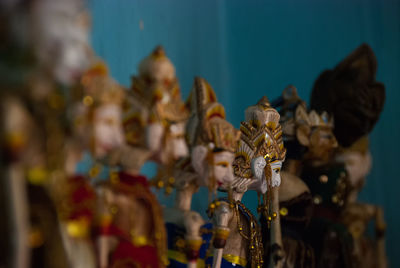 Statue of angel at night