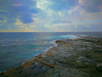 Scenic view of sea against sky