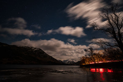 Orion over ullswater on a cloudy chilly winters night