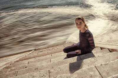 Girl near the tage, lisbon