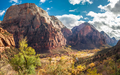 Scenic view of mountain against sky