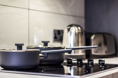 Close-up of kitchen counter at home