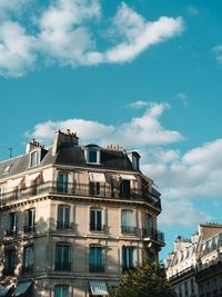 Low angle view of buildings against sky