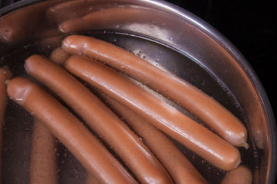 High angle view of food on table