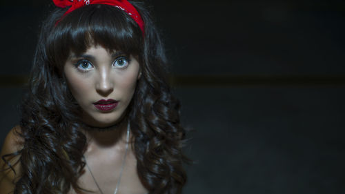 Close-up portrait of young woman
