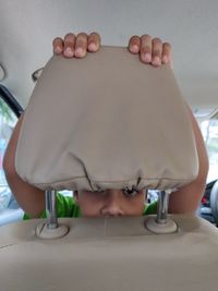 Close-up of woman wearing eyeglasses