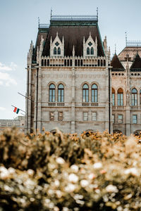 Low angle view of historic building against sky