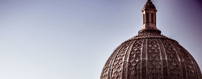Low angle view of statue of building