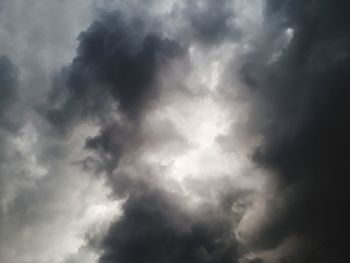 Low angle view of storm clouds in sky