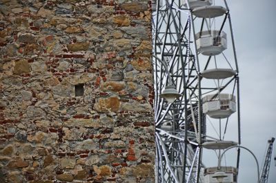 Close-up of spiral staircase against sky