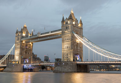 Bridge over river in city