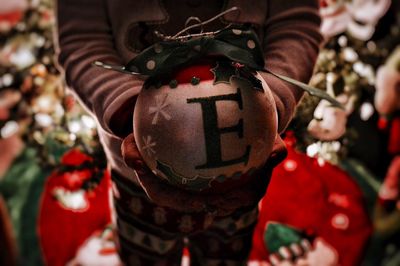 Close-up of christmas decorations