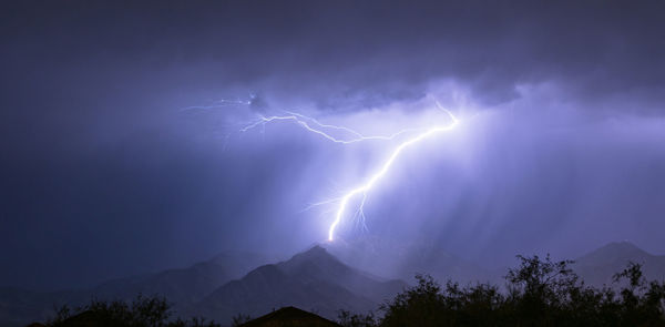 Low angle view of lightning in sky