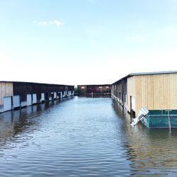 View of canal along buildings