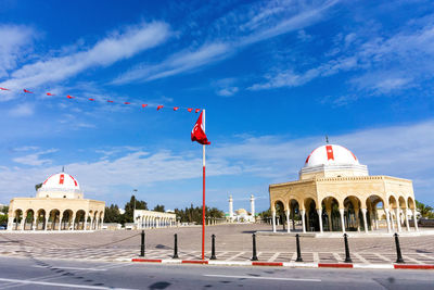 View of temple against cloudy sky