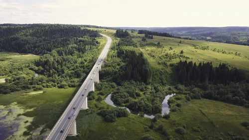 High angle view of landscape