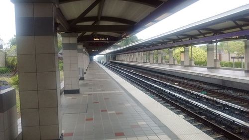 Railroad station platform