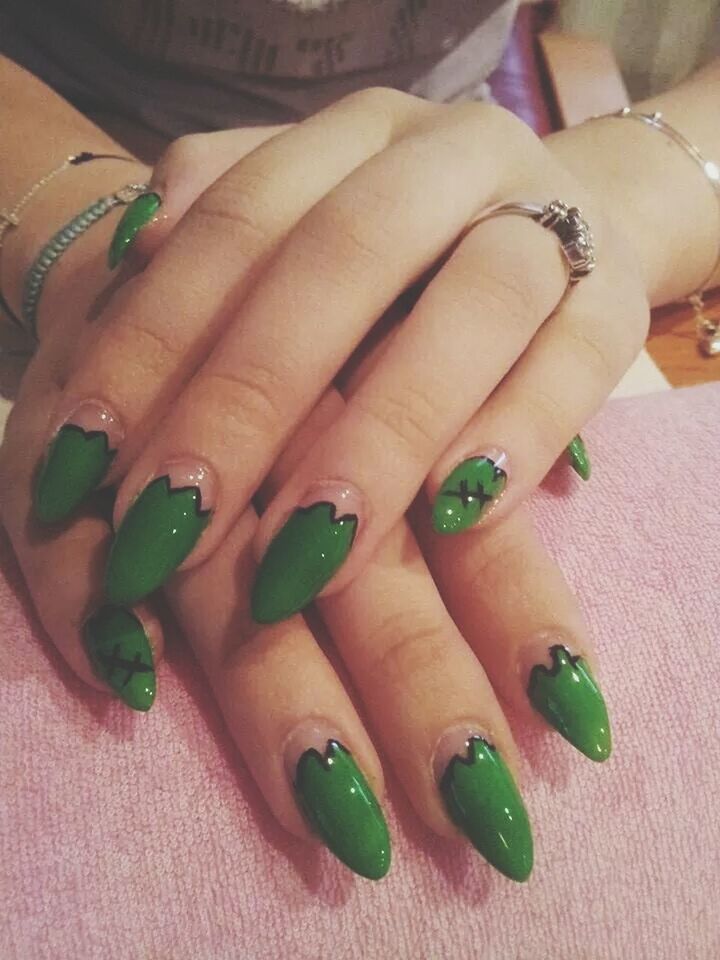 person, indoors, part of, multi colored, high angle view, close-up, human finger, cropped, variation, holding, lifestyles, green color, leisure activity, unrecognizable person, nail polish, food