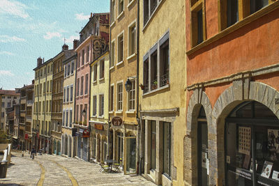 Street amidst buildings in city