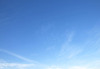 Low angle view of blue sky