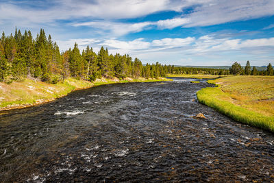 Scenic view of land against sky