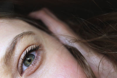 Close-up of woman with hazel eye