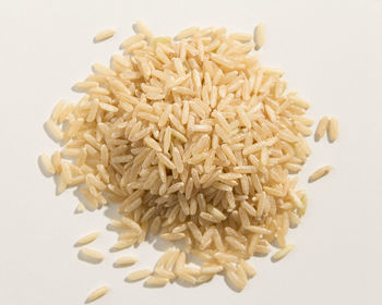 Close-up of pasta over white background