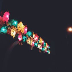 Colorful light painting at night