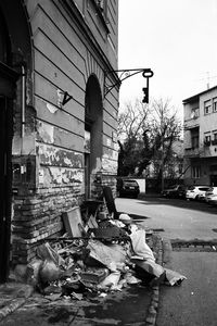 Woman standing in city