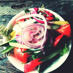 Close-up of salad in plate