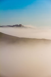 Scenic view of desert against sky