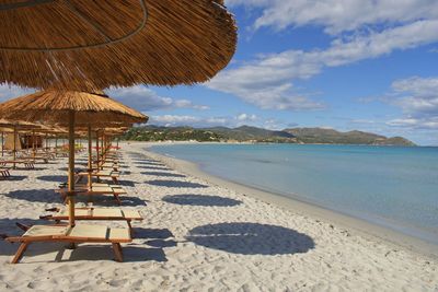 Panoramic view of beach against sky
