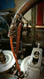 Close-up of piano keys