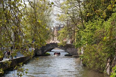 Bridge over river in city