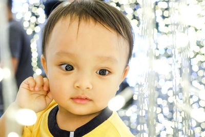 Close-up portrait of cute baby