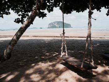 Swing on beach in thailand