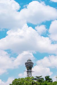 Tower under blue sky in japan