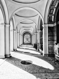 Empty corridor of building