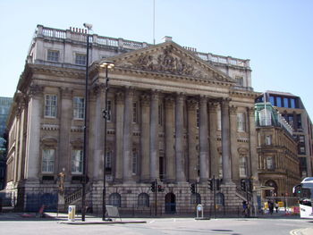 Low angle view of historical building against sky