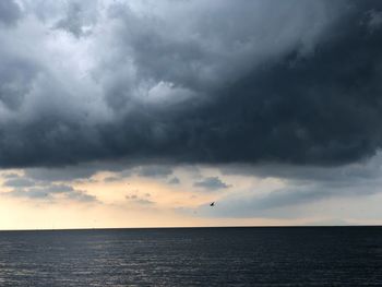 View of sea against cloudy sky