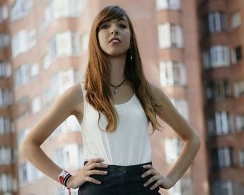 Portrait of young woman