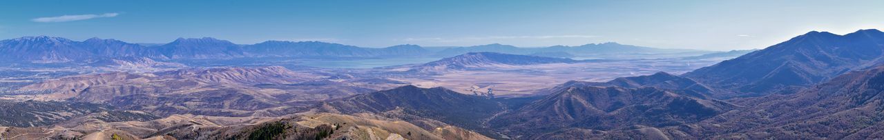 Panoramic view of mountain range