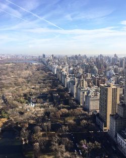 High angle view of city