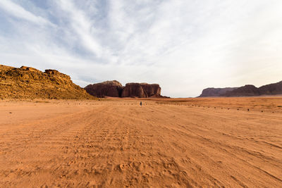 Scenic view of desert against sky